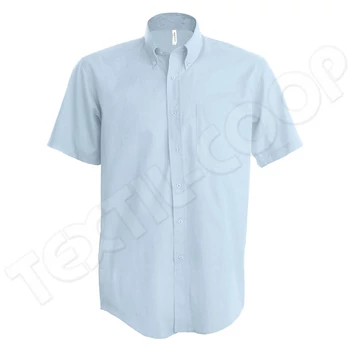 Kariban KA535 Men's Short-Sleeved Oxford Shirt blue