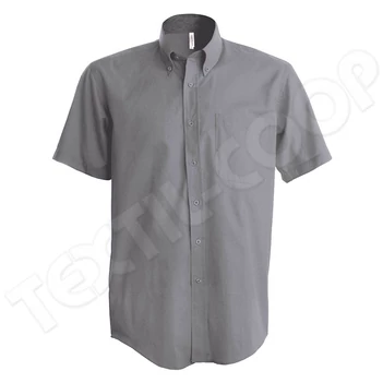 Kariban KA535 Men's Short-Sleeved Oxford Shirt silver