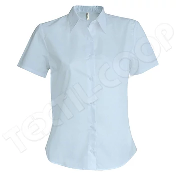 Kariban KA536 Ladies' Short-Sleeved Oxford Shirt blue