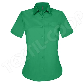 Kariban KA548 Judith Short-Sleeved Shirt kelly green