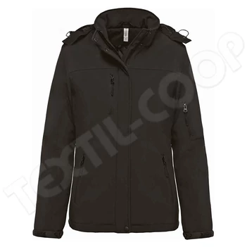 Kariban KA651 Ladies' Hooded Softshell Lined Parka black