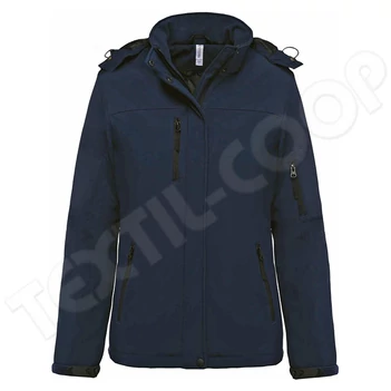 Kariban KA651 Ladies' Hooded Softshell Lined Parka navy