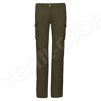 Kariban KA746 Ladies' Multipocket Trousers light khaki