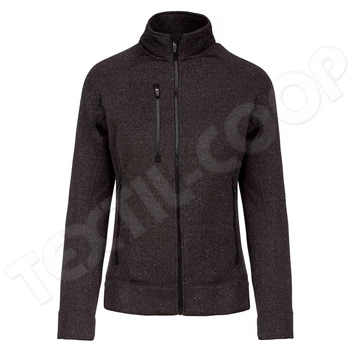 Kariban KA9107 Ladies' Full Zip Heather Jacket dark grey