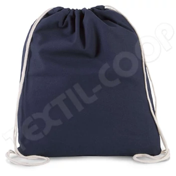 Kimood KI0147 Organic Cotton Small Drawstring Bag navy