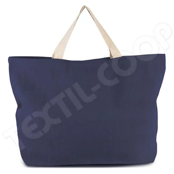 Kimood KI0260 Rustic Juco Large Hold-All Shopper Bag blue