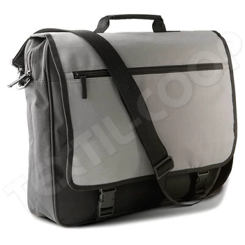 Kimood KI0412 Document Bag With Front Flap black/grey