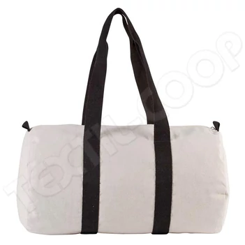 Kimood KI0632 Cotton Canvas Hold-All Bag natural/black