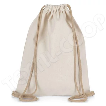 Kimood KI5102 Small Recycled Backpack With Drawstring ecume