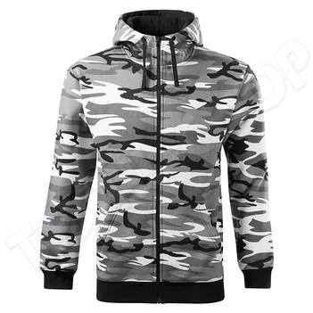 Malfini Camo Zipper férfi felső C19 - szürke terepszín