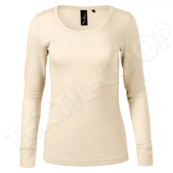 Malfini póló női Merino Rise LS 160 - mandula