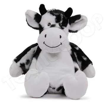Mumbles MM578 Zippie Black And White Cow white - L