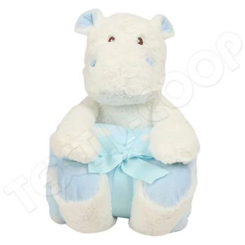 Mumbles MM606 Hippo With Blanket white/blue