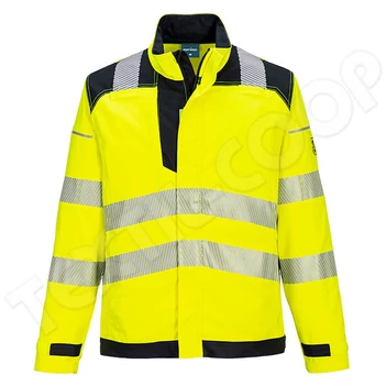Portwest FR714 PW3 Hi-Vis Work lángálló kabát sárga/fekete