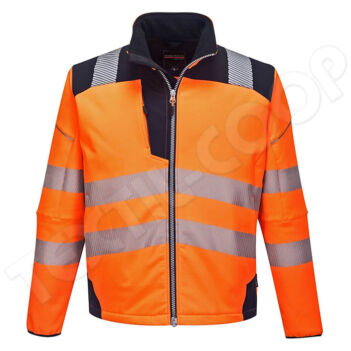 Portwest T402 PW3 HV softshell kabát narancs/fekete PW-T402OBR