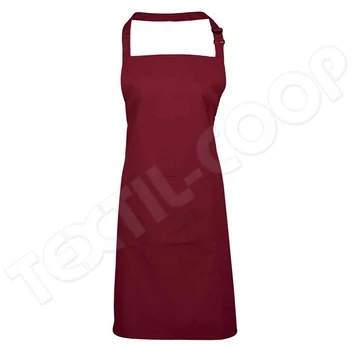 Premier PR154 Colours Bib Apron With Pocket burgundy