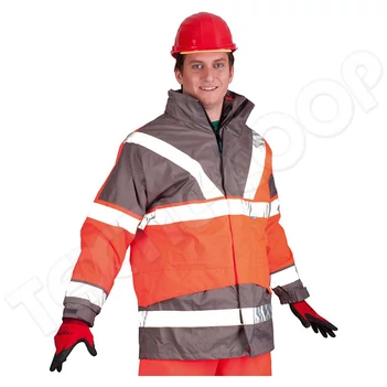 Sioen SKOLLFIELD fluo kabát 4/1 piros - 2XL