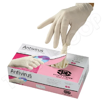 Sir Safety Antivirus egyszerhasználatos latex kesztyű SSY-11255