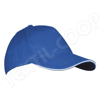 Sol's SO00594 Long Beach - 5 Panel Cap royal blue/white