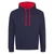 Just Hoods AWJH003 Varsity Hoodie new french navy/fire red - XL