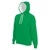 Kariban KA446 Contrast Hooded Sweatshirt green/white - L