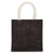 Kimood KI0272 Jute Canvas Tote - Small black/silver