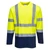 Portwest S280 fluo hosszú ujjú póló sárga/navy - 3XL